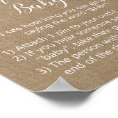 子羊の赤ちゃんシャワーゲームサイン ポスター (角)