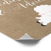 子羊の赤ちゃんシャワーゲームサイン ポスター (角)