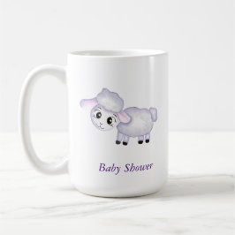 子羊の赤ちゃんシャワー前向き コーヒーマグカップ