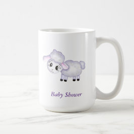 子羊の赤ちゃんシャワー前向き コーヒーマグカップ