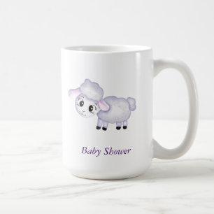 子羊の赤ちゃんシャワー前向き コーヒーマグカップ