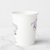 子羊の赤ちゃんシャワー前向き 紙コップ (左)