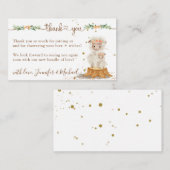 子羊の赤ちゃんシャワー新しいママありがとう エンクロージャーカード (正面/裏面)