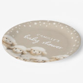 子羊の赤男女兼用ちゃんシャワー ペーパープレート (アングル)