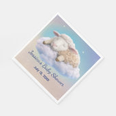 子羊の雲の赤ちゃんシャワー スタンダードランチョンナプキン (角)