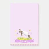 子羊はかわいい白っぽい名前をカスタムする紫 ポストイット (正面)