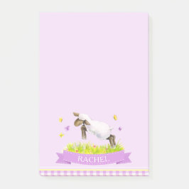 子羊はかわいい白っぽい名前をカスタムする紫 ポストイット