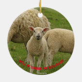 子羊を使ったクリスマス飾り セラミックオーナメント (裏面)