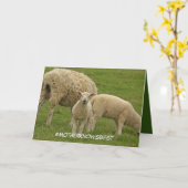 子羊を使った母の日のカード カード (黄色い花)