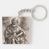 子羊を持つバプテスト者の聖ヨハネ キーホルダー (裏面)