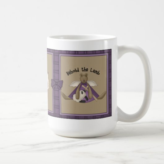 子羊を見る – Christian Mug コーヒーマグカップ (右)