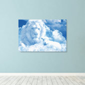 子羊イエスとライオン キャンバスプリント (インサイチュ (ウッドフロア))