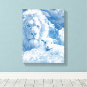 子羊イエスとライオン キャンバスプリント (インサイチュ (ウッドフロア))