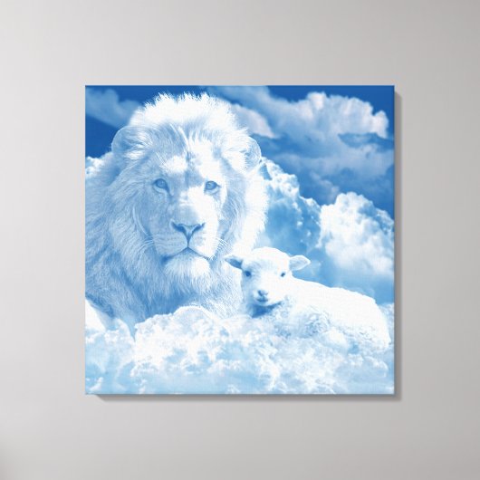 子羊イエスとライオン キャンバスプリント (正面)