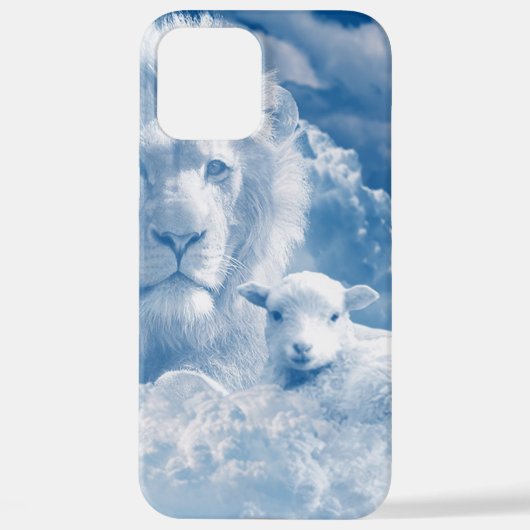 子羊イエスとライオン iPhoneケース (裏面)