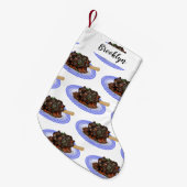 子羊シャンクの煮込み漫画イラストレーション スモールクリスマスストッキング (正面 (吊り時))