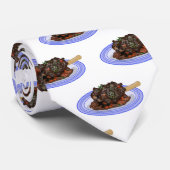 子羊シャンクの煮込み漫画イラストレーション ネクタイ (ロール)