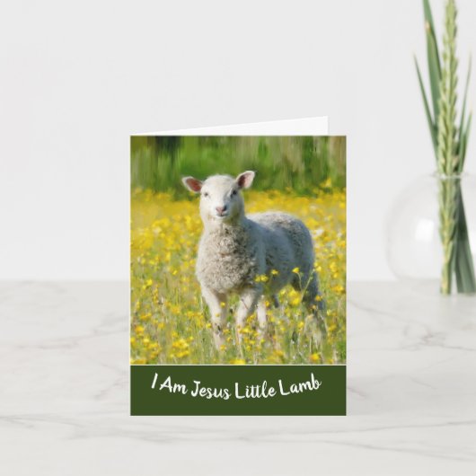 子羊バプテスマのグリーティングカード シーズンカード (正面)