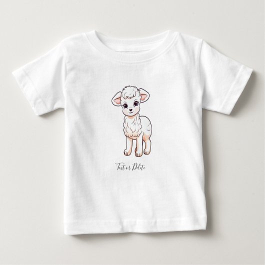 子羊ベビーTシャツ ベビーTシャツ (正面)