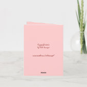 子羊2つのベビー深紅色notecard カード (裏面)