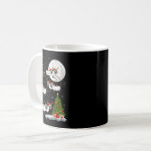 子羊 羊 サンタ ソリ 飛行 おかしい 魔法の クリスマス コーヒーマグカップ (正面左)