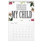 子育てのインスピレーションの年 カレンダー (1月 2027)