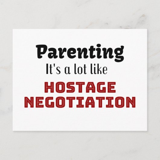 子育ては…人質交渉に似ている ポストカード (正面)