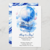 子育てへのセーリング:男の航海の子の赤ちゃんシャワー 招待状 (正面/裏面)