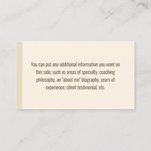 子育てコーチ 名刺 (裏面)