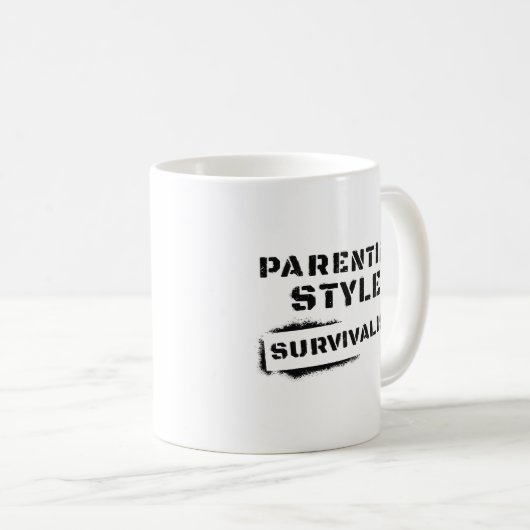 子育てスタイル生存者 コーヒーマグカップ (正面右)