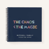 子育てノート - カスタマイズされたママ & パパの日記 ノートブック (正面)