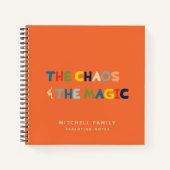 子育てノート - カスタマイズされたママ & パパの日記 ノートブック (正面)