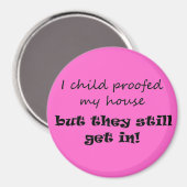 子育てユーモアのジョークモダンのスクリプト引用文ノベルティ マグネット (正面/裏面)