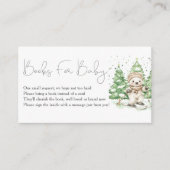 子育て中にスキーをする赤ちゃんシャワーベビー エンクロージャーカード (正面)