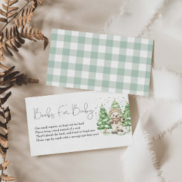 子育て中にスキーをする赤ちゃんシャワーベビー エンクロージャーカード