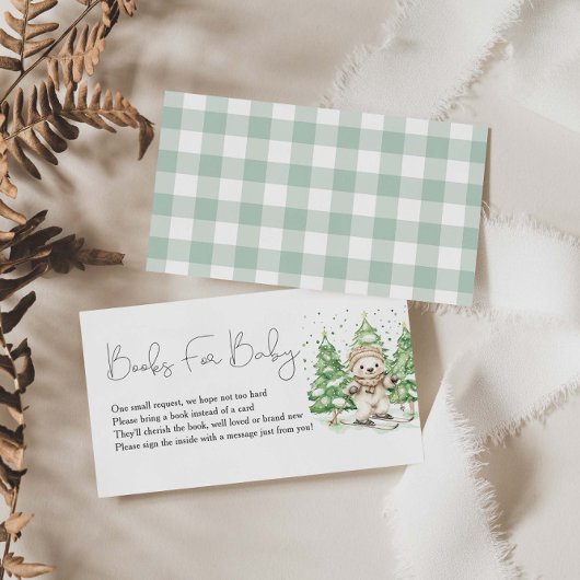 子育て中にスキーをする赤ちゃんシャワーベビー エンクロージャーカード