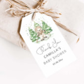 子育て中にスキー冬の赤ちゃんシャワー ギフトタグ