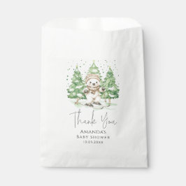 子育て中にスキー冬の赤ちゃんシャワー フェイバーバッグ