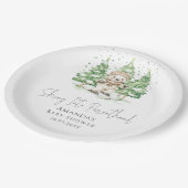 子育て中にスキー冬の赤ちゃんシャワー ペーパープレート (アングル)