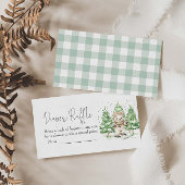 子育て中にスキー赤ちゃんシャワーおむつラッフル エンクロージャーカード