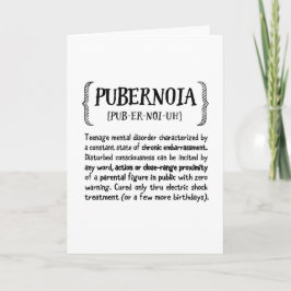 子育10代のて勇気付けられるユーモアのある- Pubernoia カード