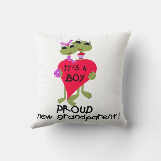 子誇りを持った供のカエルの祖父母 クッション (裏面)