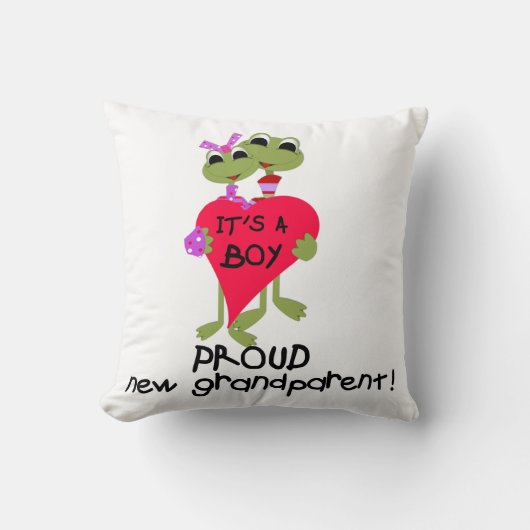 子誇りを持った供のカエルの祖父母 クッション (正面)