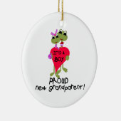 子誇りを持った供のカエルの祖父母 セラミックオーナメント (右)