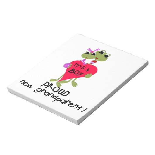 子誇りを持った供のカエルの祖父母 ノートパッド (回転)