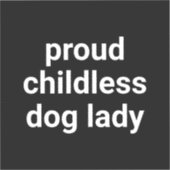 子誇りを持った無き犬の女モダンタイポグラフィおもしろい シール (正面)