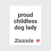 子誇りを持った無し犬のタイポグラフィ白おもしろい色 シール (シート)