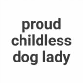 子誇りを持った無し犬のタイポグラフィ白おもしろい色 シール (正面)