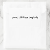 子誇りを持った連の犬の女性ミニマルおもしろい白 長方形シール (バッグ)