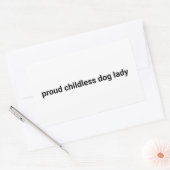 子誇りを持った連の犬の女性ミニマルおもしろい白 長方形シール (封筒)